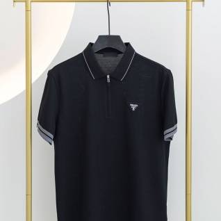라다 수입프리미엄급 트라이앵글 삼각 로고 실켓 고급 반지퍼 카라티셔츠 매장판 | 명품 레플리카