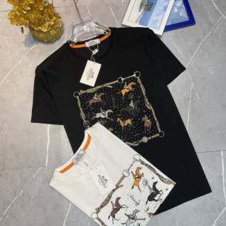에르메스 레플리카 홀스로고 라운드 면실켓 티셔츠 | 명품 레플리카