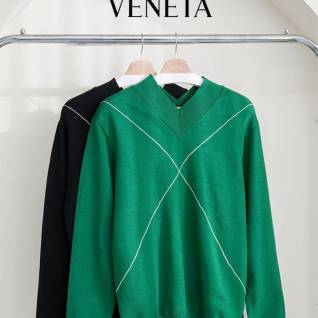 보테가베네타 레플리카 콘트라스트 X 라인 울 블렌드 니트 스웨터 | 명품 레플리카