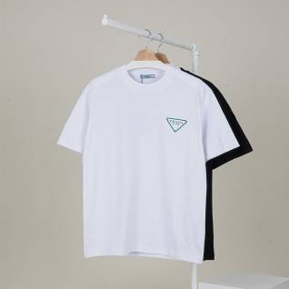 프라다 레플리카 트라이앵글 나염 면실크 라운드 반팔 티셔츠 | 명품 레플리카