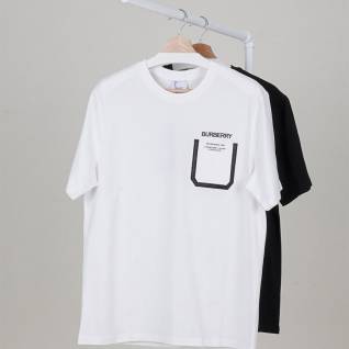 버버리 레플리카 오버핏 포켓 레터링 포인트 크루넥 반팔 티셔츠 | 명품 레플리카